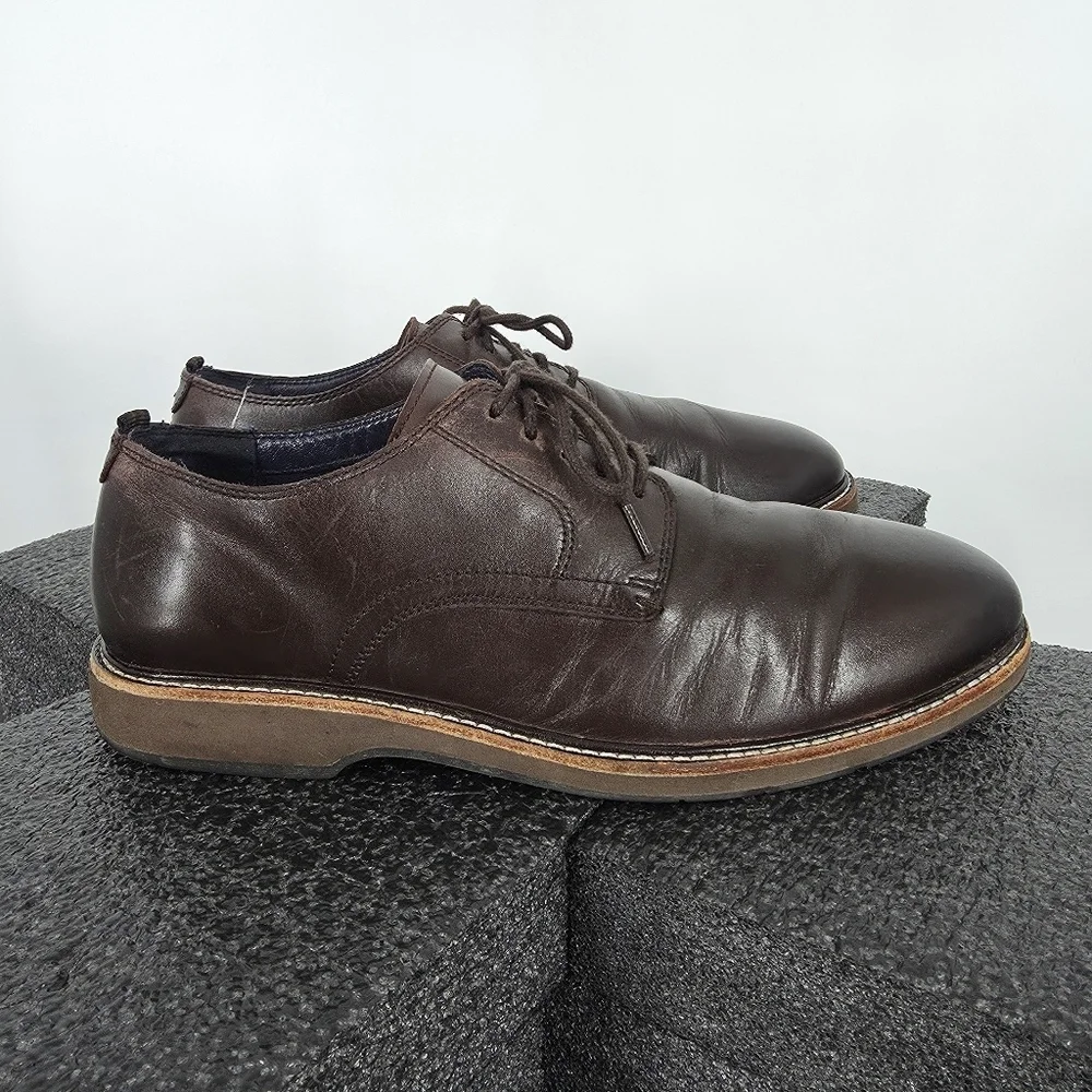 Cole Haan Men's 9W Williams Derby Brown Leather Oxford Dress Shoes C30692 Wide